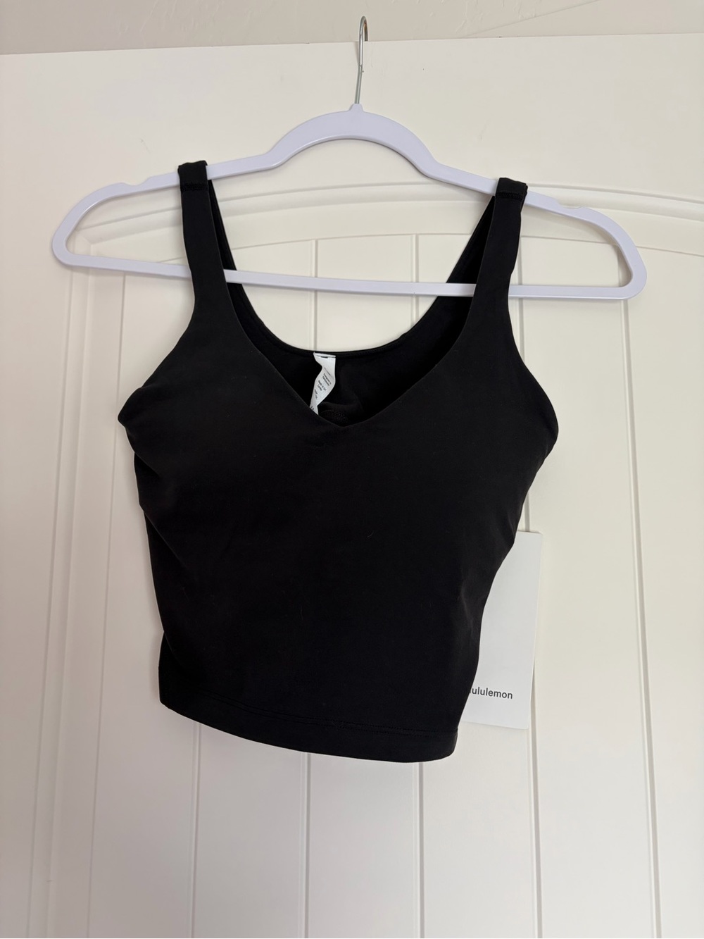 lululemon athletica Black V-Neck Crop Tank